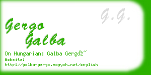 gergo galba business card